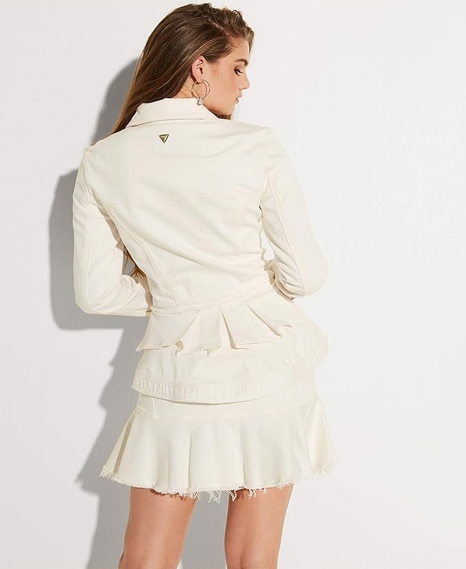 guess peplum denim jacket