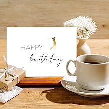 1 edle Premium-Geburtstagskarte für Golfer Golferin 10,5x14,8cm - Happy Birthday Karte (Designerpapier) mit 1 braunen Umschlag (Naturpapier) - Karte zum Geburtstag Golf Glückwunschkarte