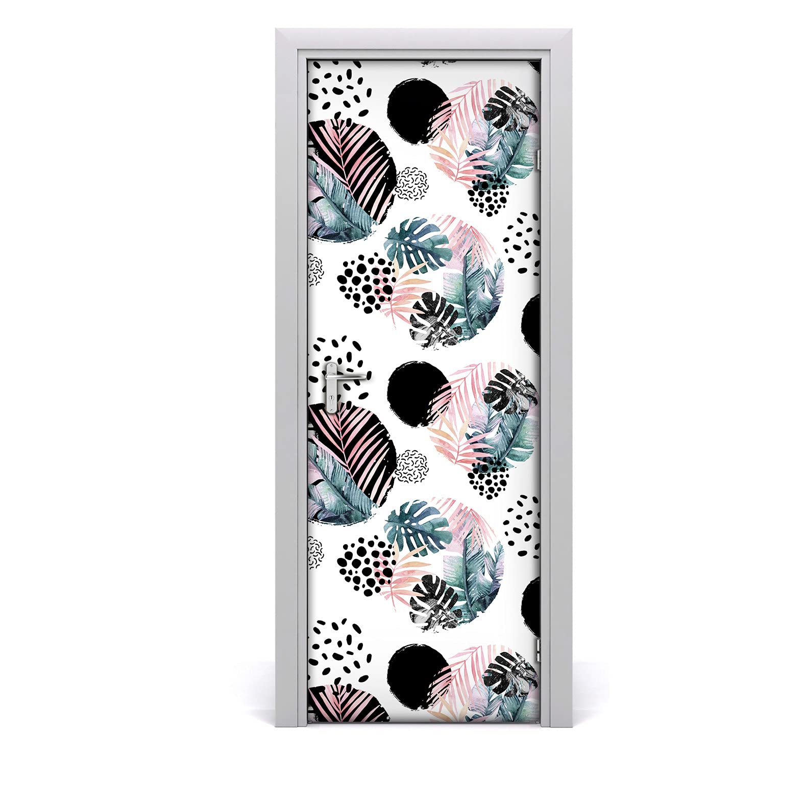 Papier peint sur la porte pour masquer les imperfections sticker 85x200cm