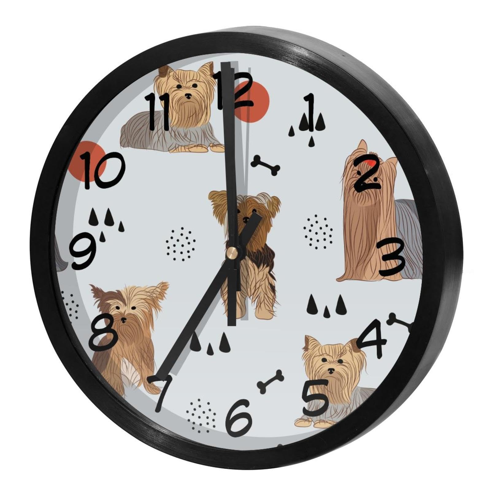 Horloge murale silencieuse à quartz à piles pour bureau et école