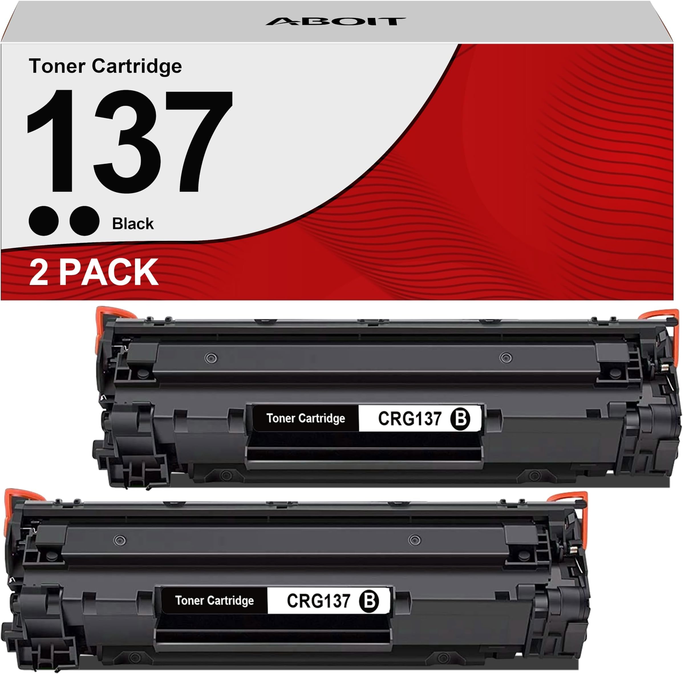 Compatible Toner Cartridge Replacement for Canon 137 CRG 137, Black, 2 Pack