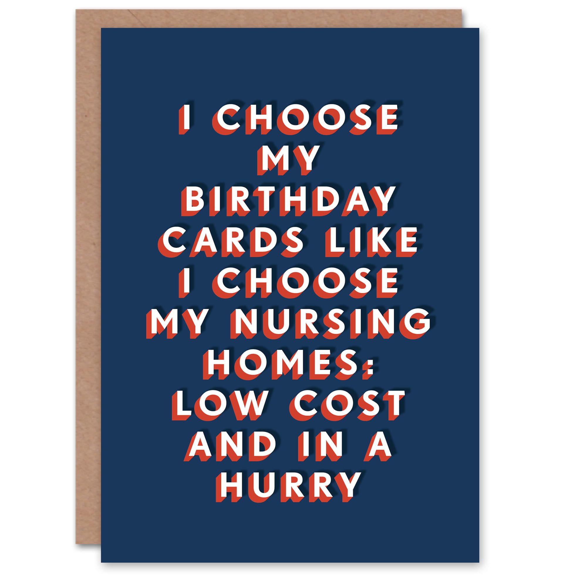 Artery8 Nursing Homes Joke Cheeky Low Cost Hurry For Him Birthday Card