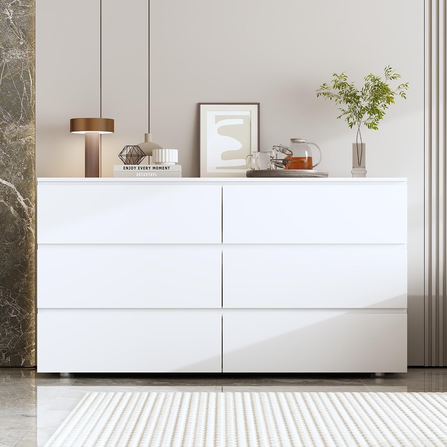 White Nursery Dresser with Soft Close Drawers