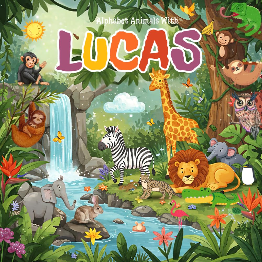 Alphabet Animals with Lucas: A Unique Custom story Book for Lucas with Alphabets Featuring Lucas's Name in Fun Animal Adventures and Engaging Alphabet ... for Lucas's name and custom Lucas name gift
