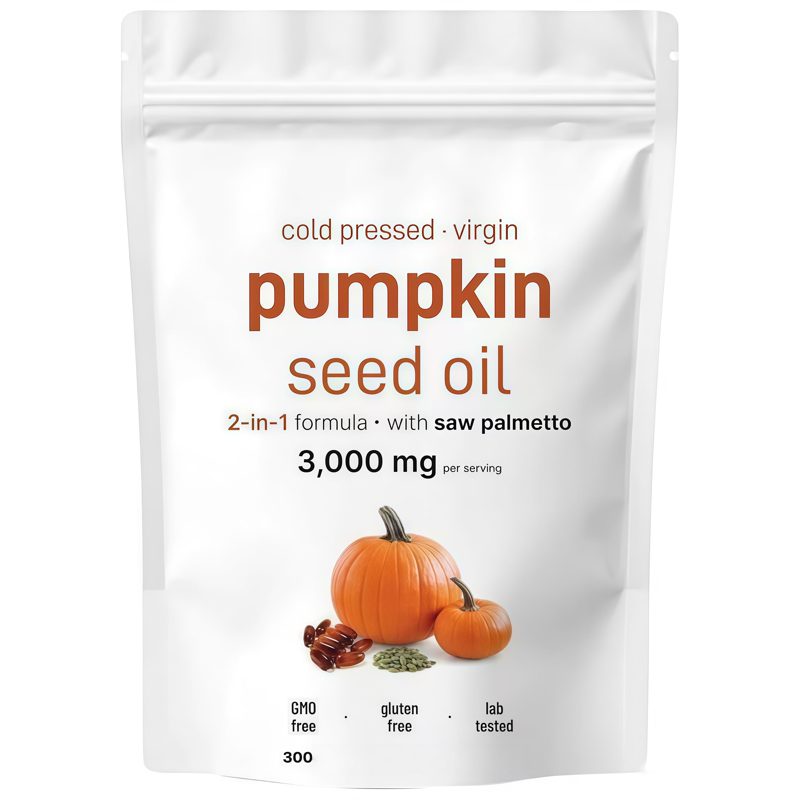 Olio di semi di zucca con saw palmetto, [Nuovo] Olio di semi di zucca per capelli, 300,1Pcs