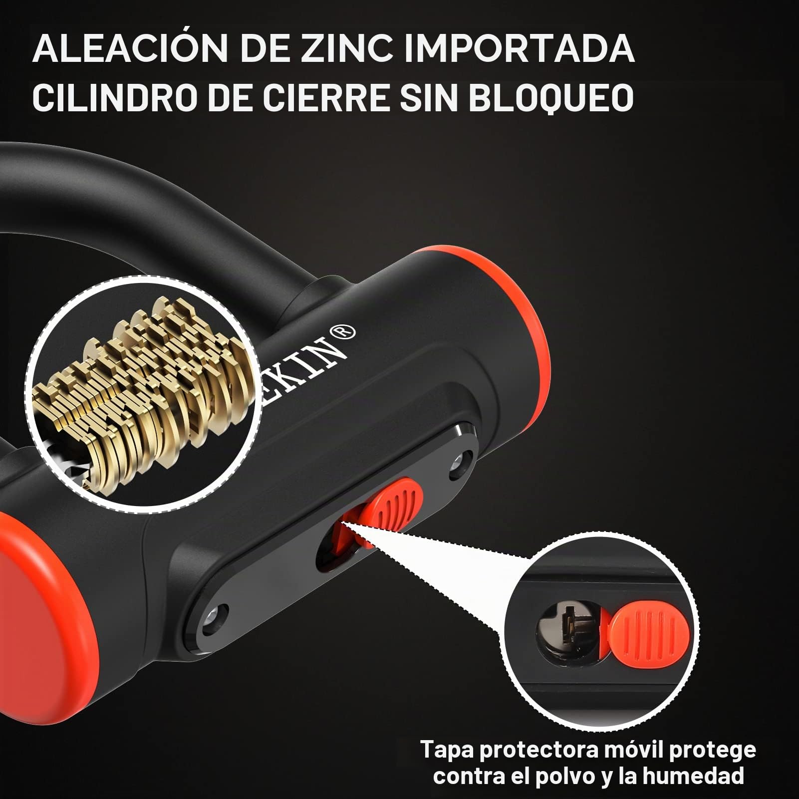 Candado de cadena de acero endurecido de 8 mm, 96 cm, cadena de bloqueo de motocicleta y candado de seguridad, candado de alta seguridad para bicicleta, motocicleta, scooter, puerta, 3 llaves
