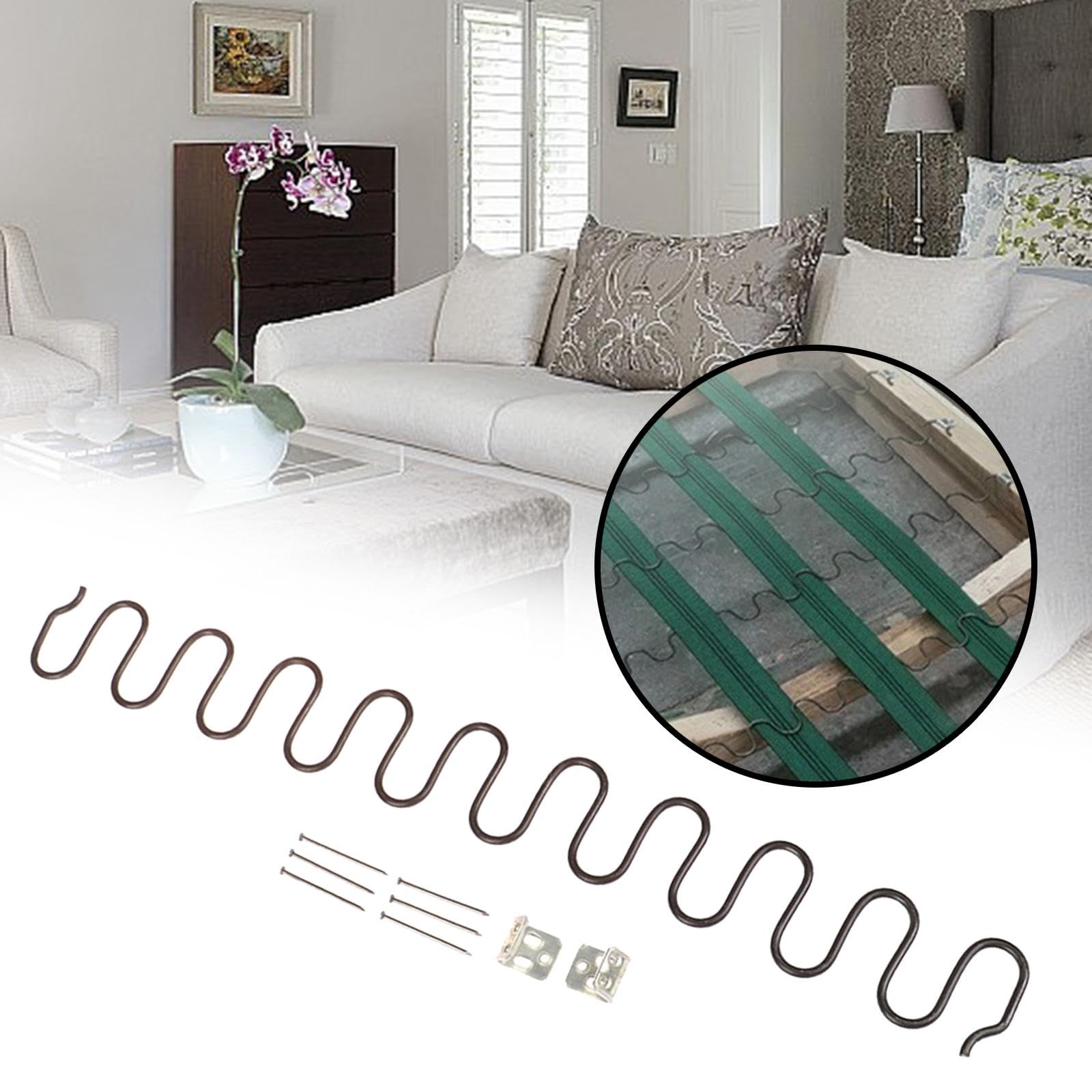Bothyi Sofa Chair Spring Kit DIY Supplies Repair Replacement Zig Shape Spring Upholstery Spring for Settee Seat Furniture Repairing, Length 45cm