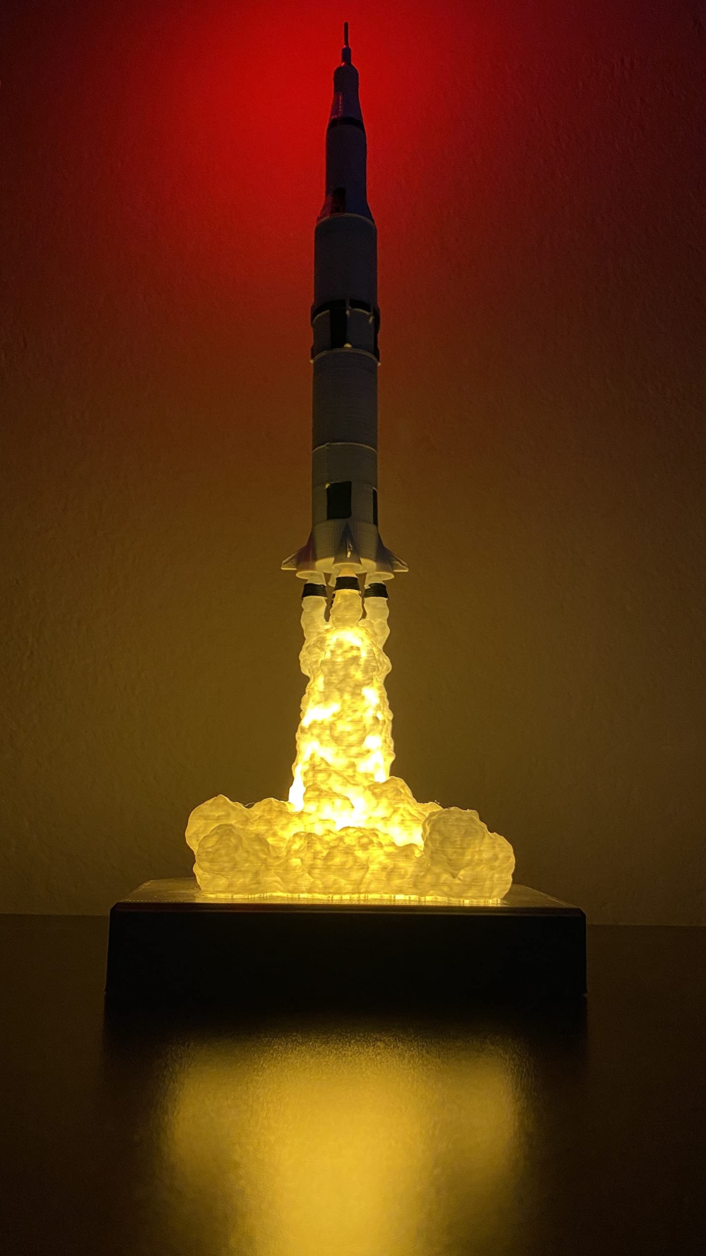 Roket Lamba Satürn V Dekoratif Gece Lambası Ev Ofis Dekorasyon Rocket Apollo