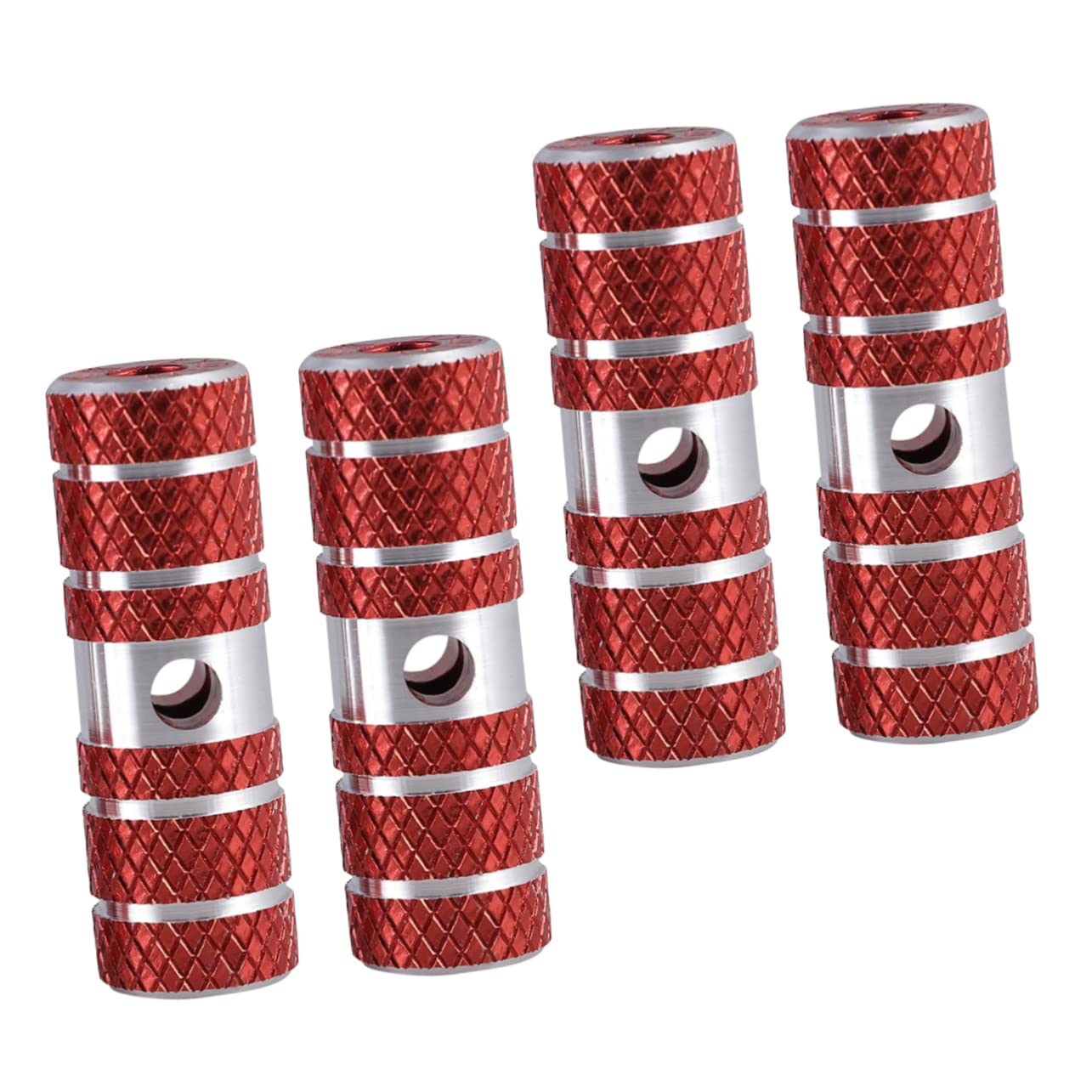 CLISPEED 2pair Aluminum Alloy Cylinder Bike Pegs for Mountain Compatible Quick Release Accessory Red