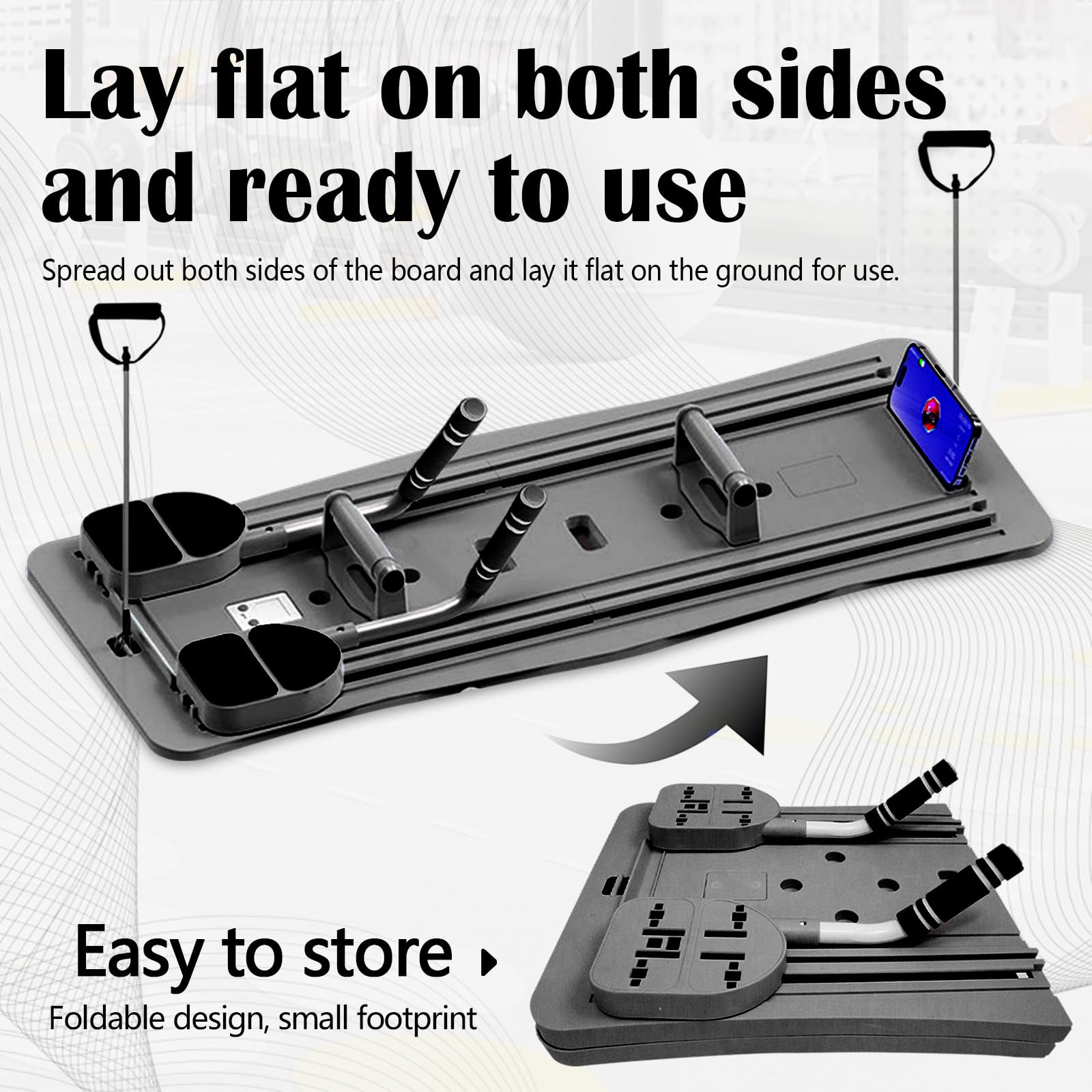 Pilates Reformer Board Faltbar – Bauchmuskel-Trainer Mit Automatischer Rückfederung & LED-Timer