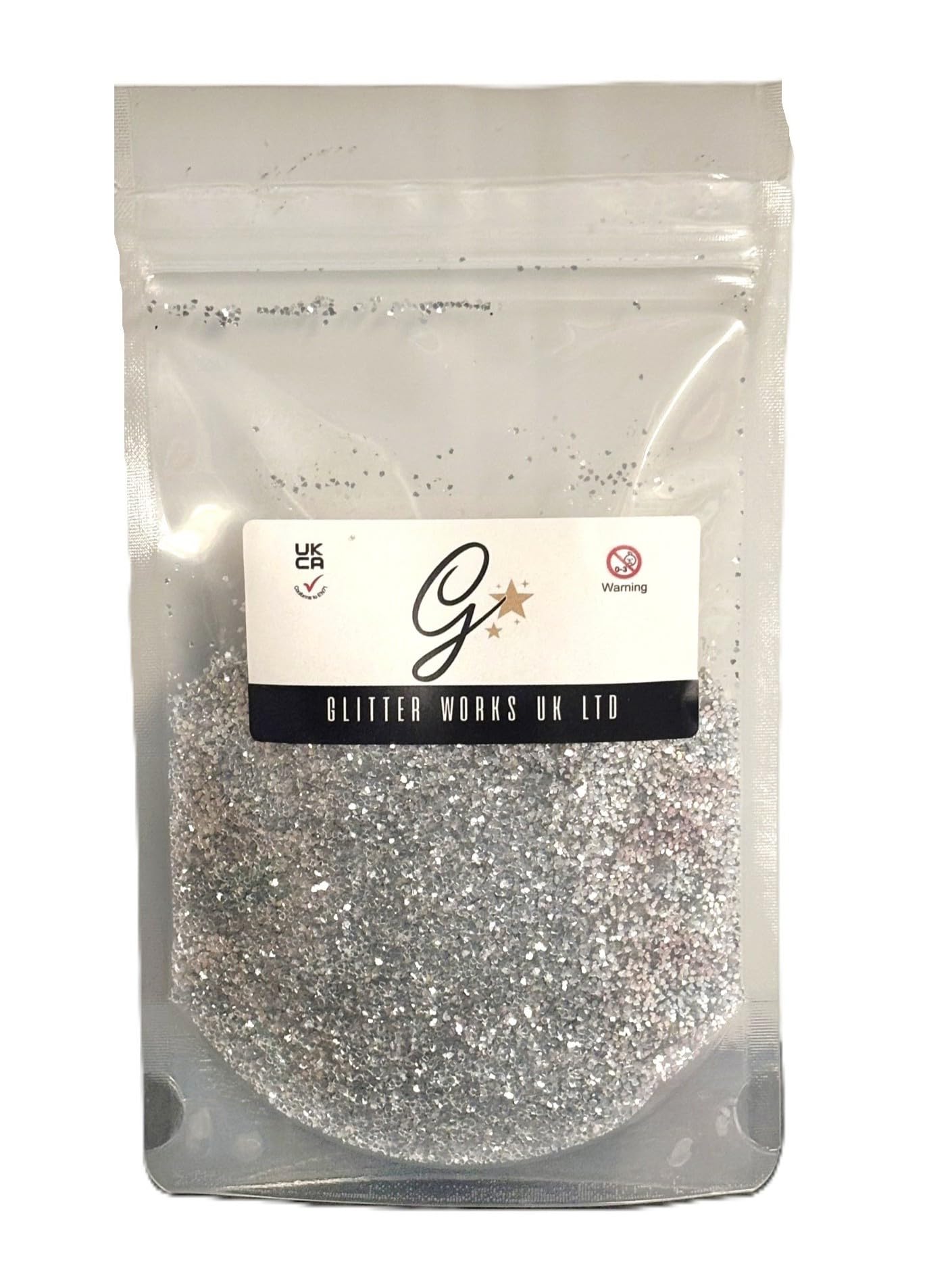 Glitter PVC Silver, 60G (Packaging may vary)