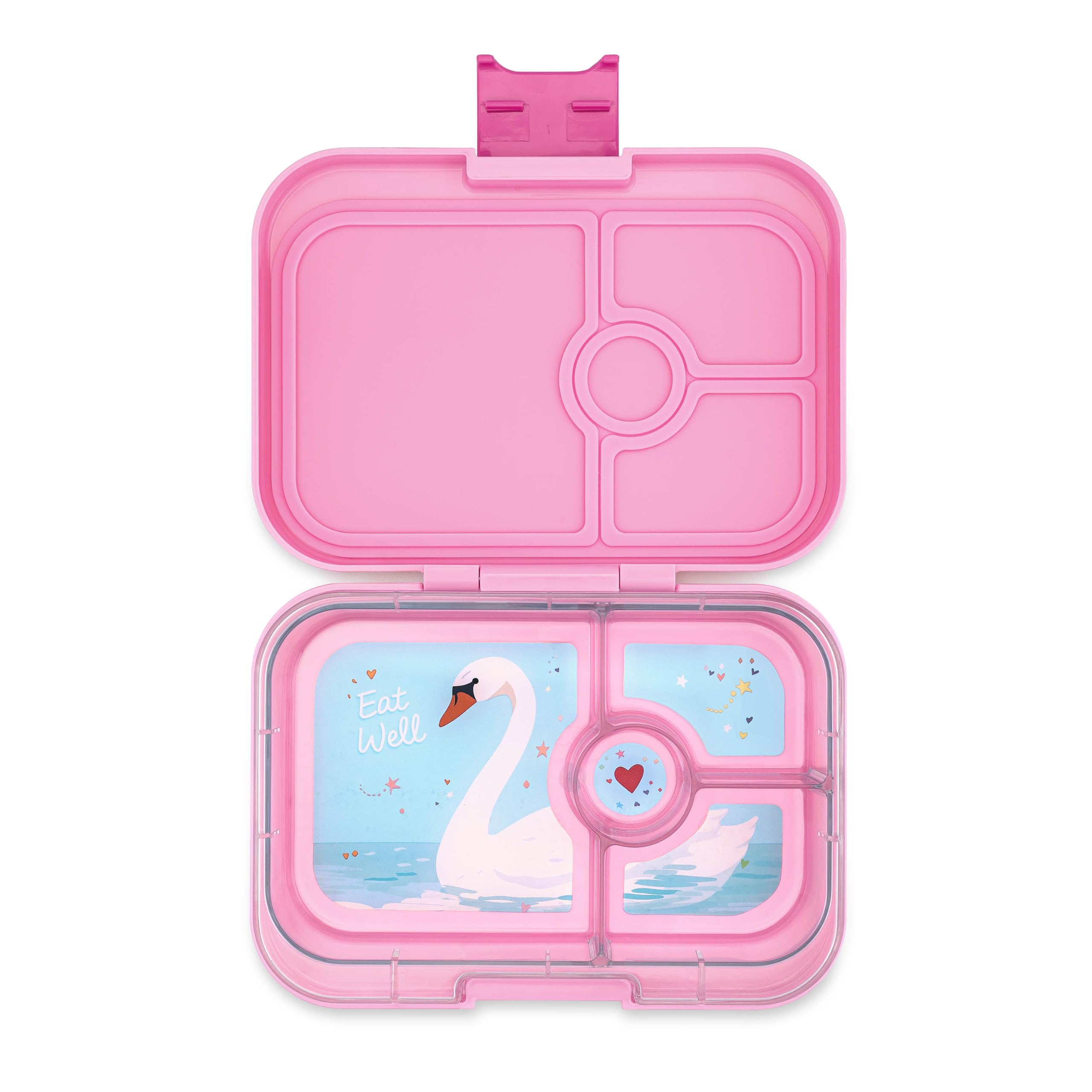 Yumbox Panino Bento Lunch Box, 4 Compartments (Power Pink Swan Tray)