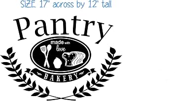 Pantry Door Decal Made with Love, Walls with Style Black
