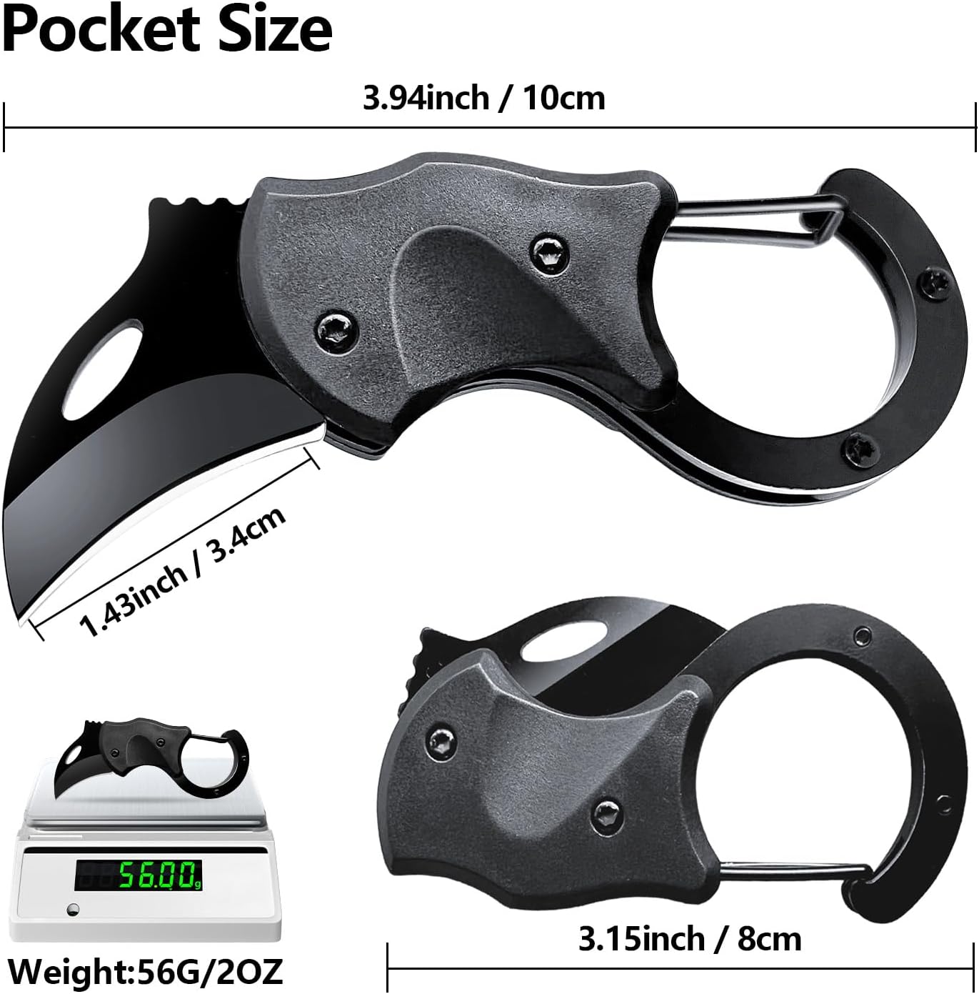 Small Pocket Knife, EDC knife for Men & Women - 1.34 Inch blade, Mini Folding Cool Gadgets for Everyday Carry Folding Knife.Father's Day Gifts for Him Men Husband