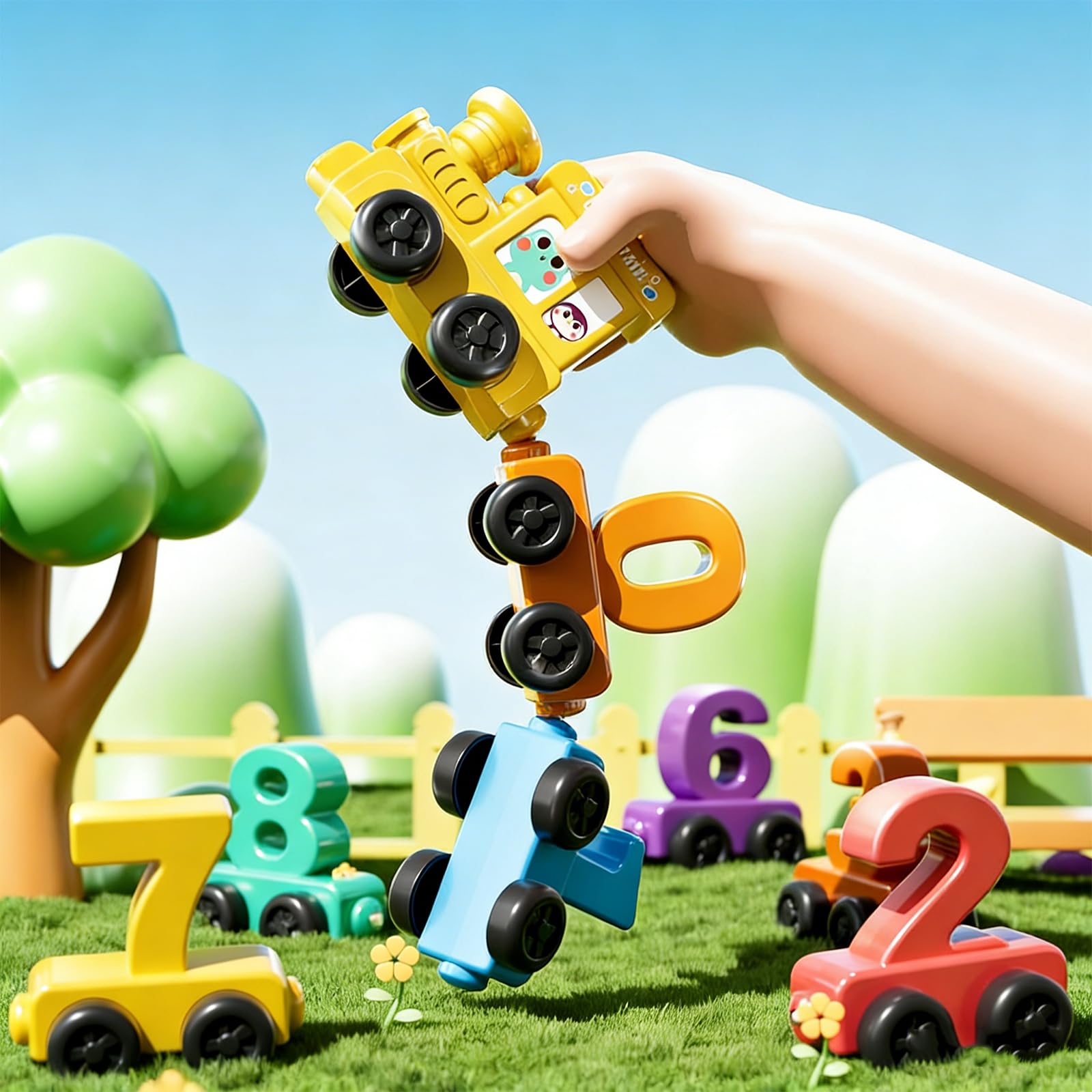 Treno Magnetico Numeri, Giocattolo Bambini 2 Anni Educativo, Tren de Juguete con Numeri 0-10, Juguete y Trenes, Set Didattico per Imparare i Numeri, per Sviluppare La Logica, Come Regalo