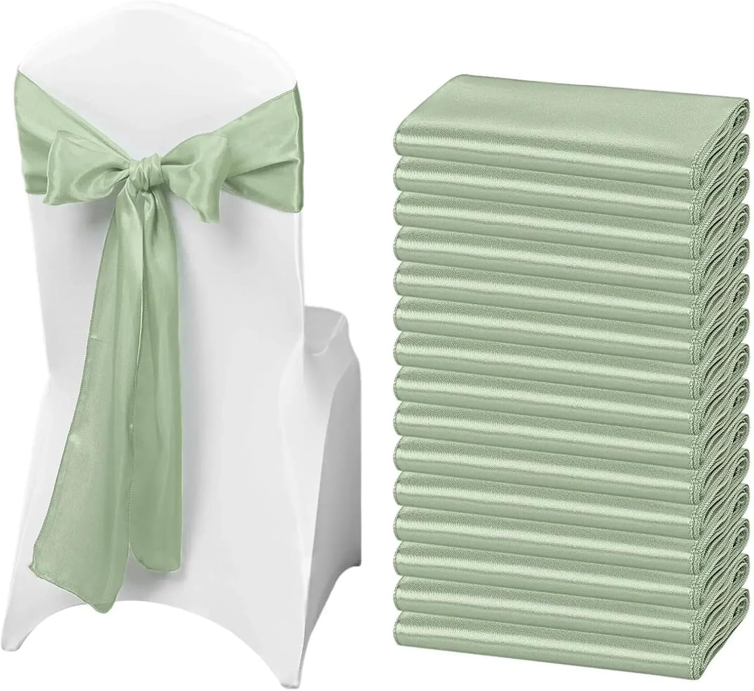 Chair Sashes 15pcs Satin Chair Bow Sashes Wedding Knot Ribbon Ties for Party Event Hotel Banquet Supplies Home Decorations for Wedding