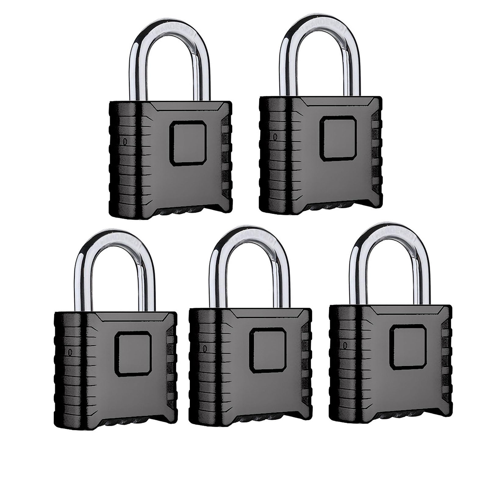 Candado Taquilla 4 Dígitos con Código Numérico Cerradura de Dígitos de Aleación de Zinc para Puertas, Cajas de Herramientas, Escuelas (Color : Black, Size : 5 pieces)