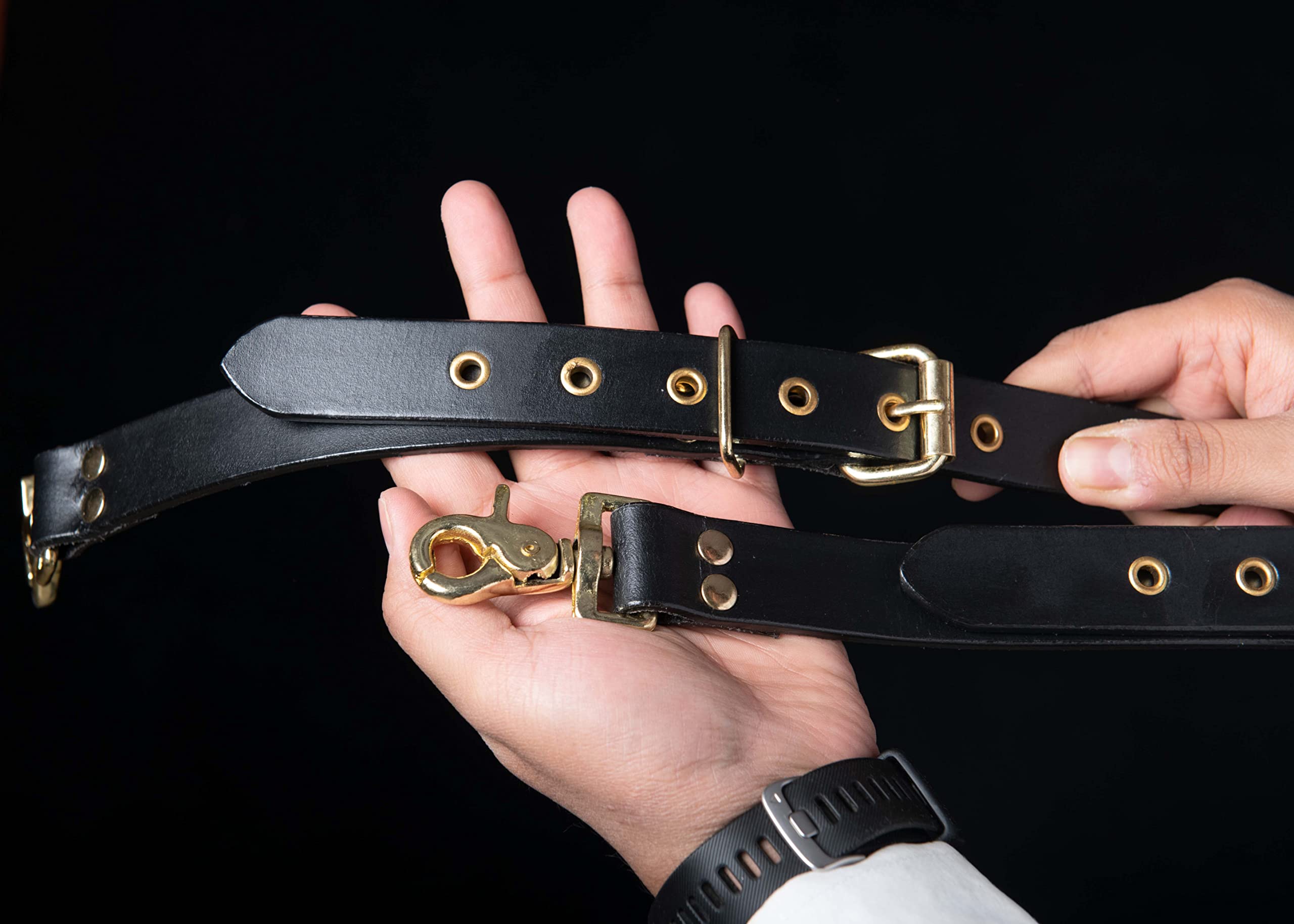 Hulara Bretelles en Cuir Hommes/Femmes Dos Réglable Y Design Bretelles Habillées pour Marié/Mariage/Cadeau Bretelles pour Hommes avec Clips Robustes Bretelles Noires