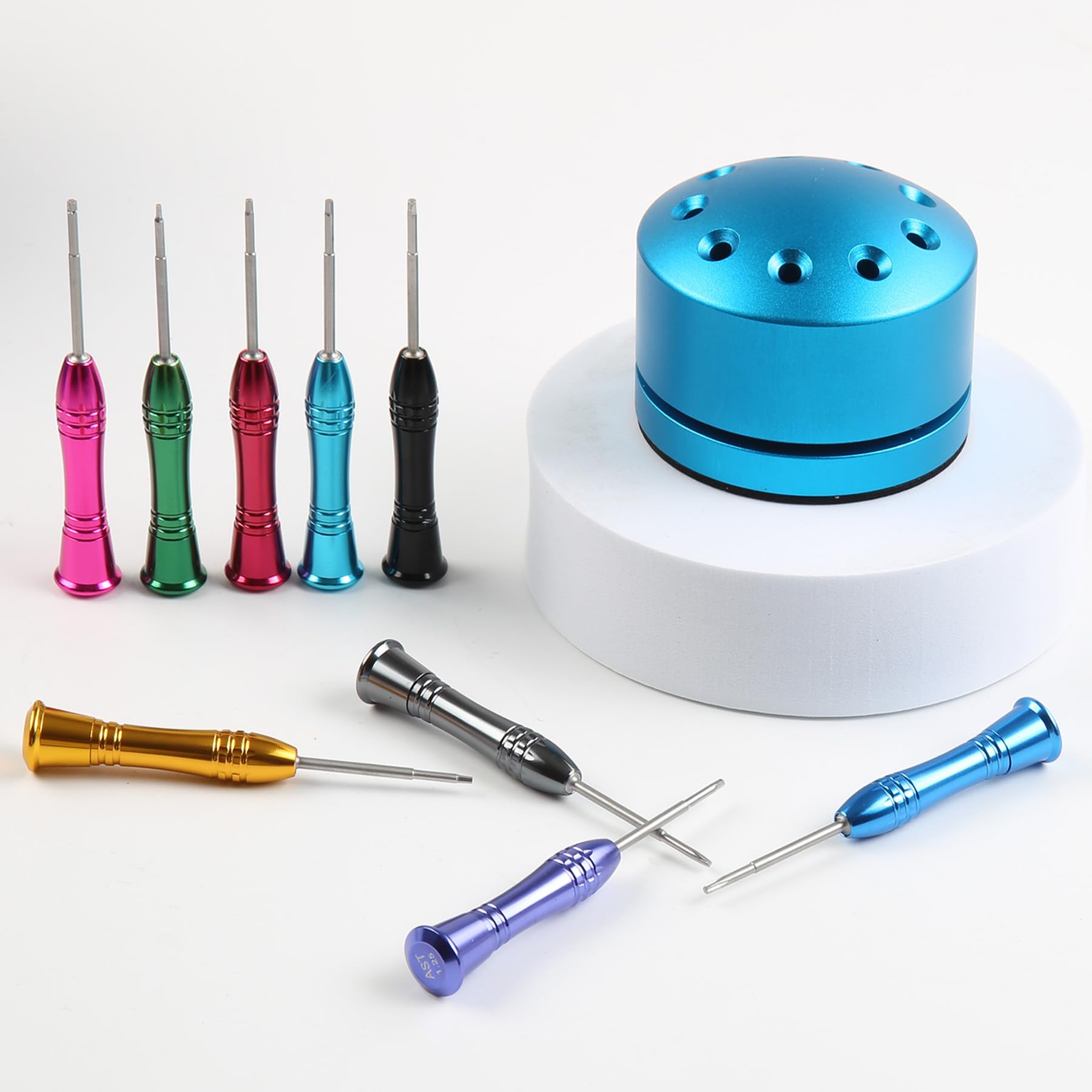 Cacciavite per impianti dentali, kit universale per riparazione di impianti dentali, con base in acciaio inox, 9 pezzi (blu)