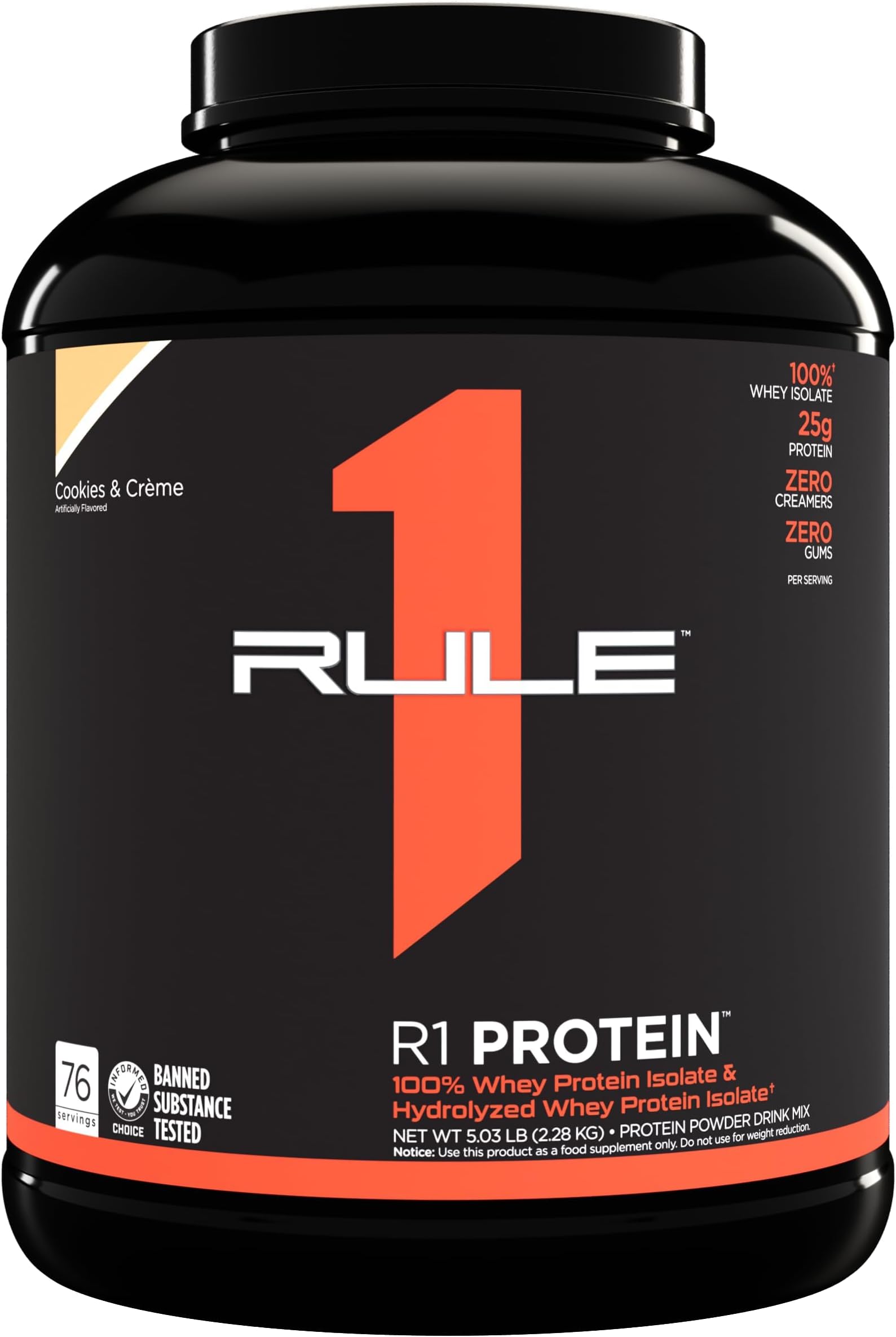 Rule 1 R1 Protein HYDRO/ISO Protein - 4.83 lbs (Cookies & Creme)