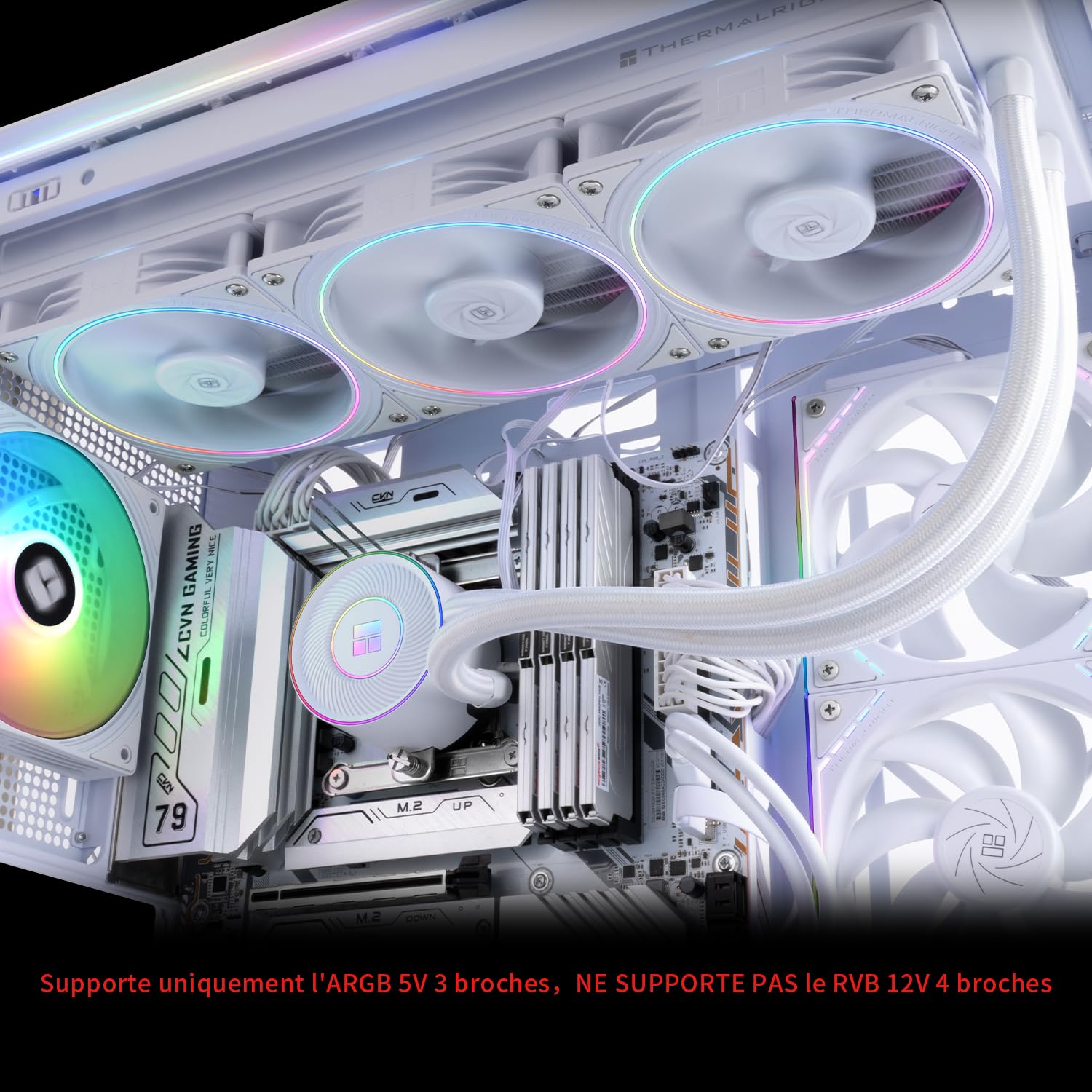Thermalright Aqua Elite 360 V5 ARGB - Raffreddatore liquido CPU 360 mm, 3 ventole TL-S12-W PWM, per AM4/AM5, Intel LGA115X/1200/1700/1851 AIO