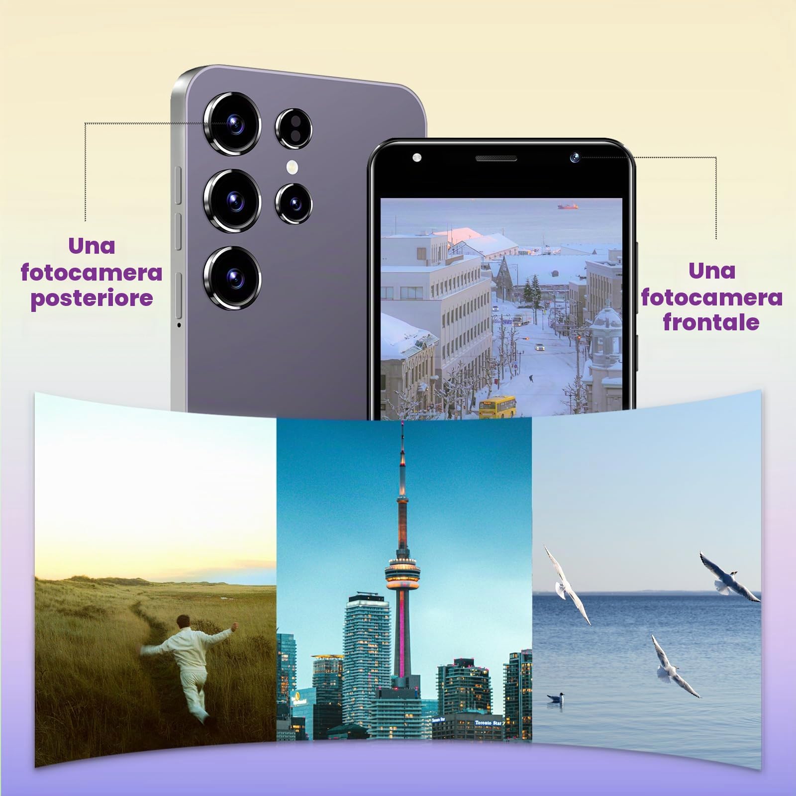 Telefono 4GLTE, doppia SIM + scheda TF, schermo da 5.0 pollici, doppia fotocamera, 2GRAM + 16GROM, estensione TF da 128GB, telefono senza contratto, per utenti principianti (T27grey)