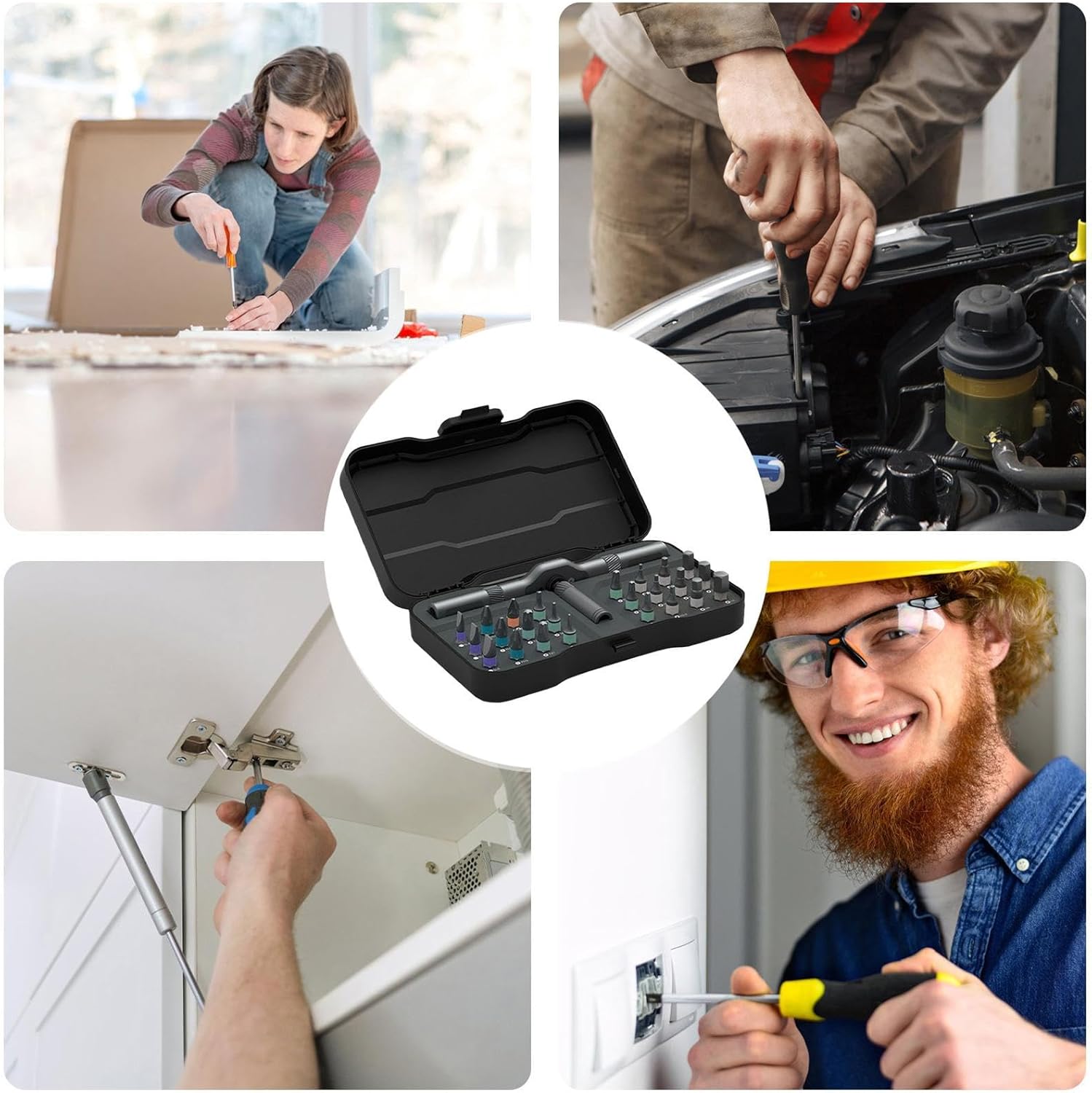 Screwdriver Bit,Multi-Purpose High-Performance - Drill Bit Set Screwdriver,for Precision Work Craft Construction Woodworking Projects