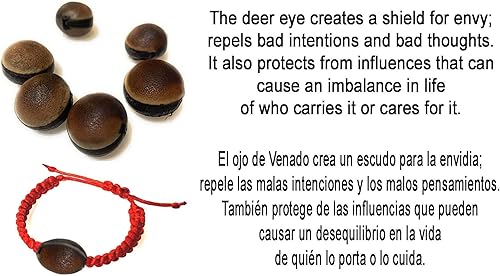 Miniatura 2 de PULSERA OJO DE CIERVO ROJO CUERDA PULSERA MALA OJO Y MALA ENERGÍA PROTECCIÓN, PULSERA DEL OJO DE VENADO Y CINTA ROJA PROTECCION CONTRA EL MAL DE OJO