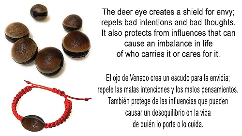 Miniatura 2 de DEER EYE RED STRING BRACELET EVIL EYE & BAD ENERGY PROTECTION, PULSERA DEL OJO DE VENADO Y CINTA ROJA PROTECCION CONTRA EL MAL DE OJO Y MALAS