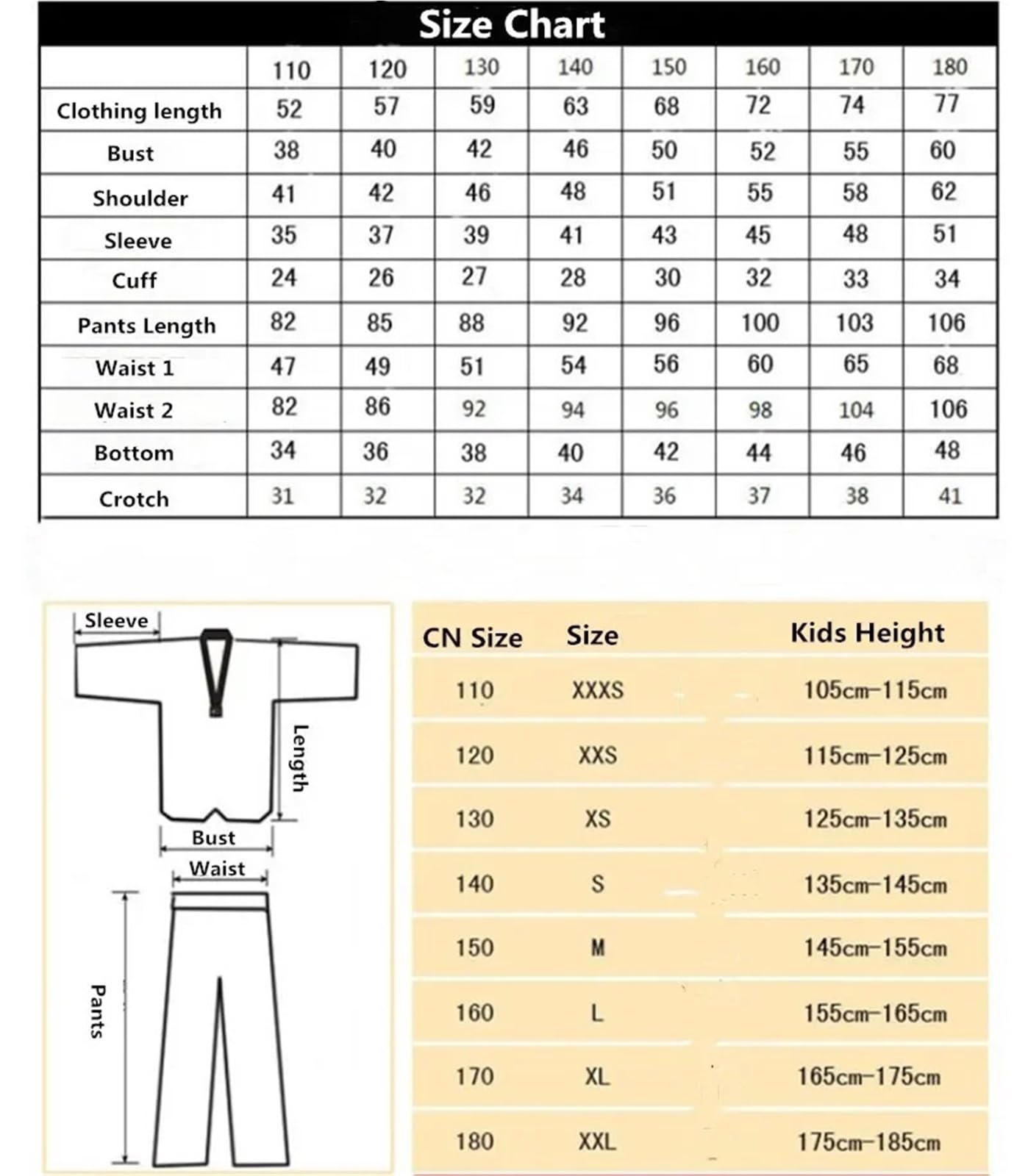 Traje De Judo Trajes de Judo, Disfraces, Ropa, Uniformes Blancos de Taekwondo, Karate, Judo, Dobok, Ropa for Adultos, Uniforme Gi de Manga Larga Unisex(160cm)