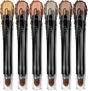 Sponsored Ad - LUXAZA 6PCS Brown Eyeshadow And Eyeliner Pen Set,Shimmer Neutral Cream Eyeshadow Stick Crayon,Waterproof Lo...