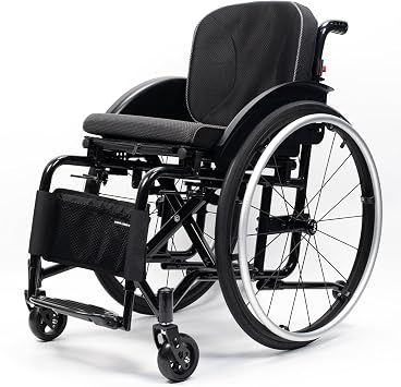 Folding Wheelchair,Sports Wheelchair,Lightweight Aluminum Alloy Wheelchair,Removable Wheelchair,Suitable for Adults and Elderly PeopleSizeSeat Width 42cm,ColorBlack