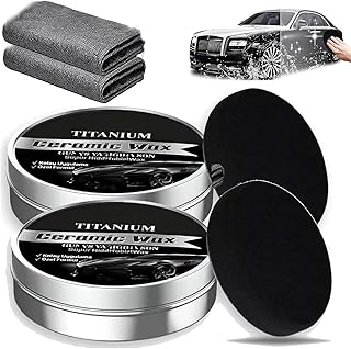 Altin Oran Titanium Ceramic Wax, Strong Protection Car Coating Polishing Wax, 2-pack Lasting Protection Mild Formula Polish with Sponge, Titanium Ceramic (2 pcs)