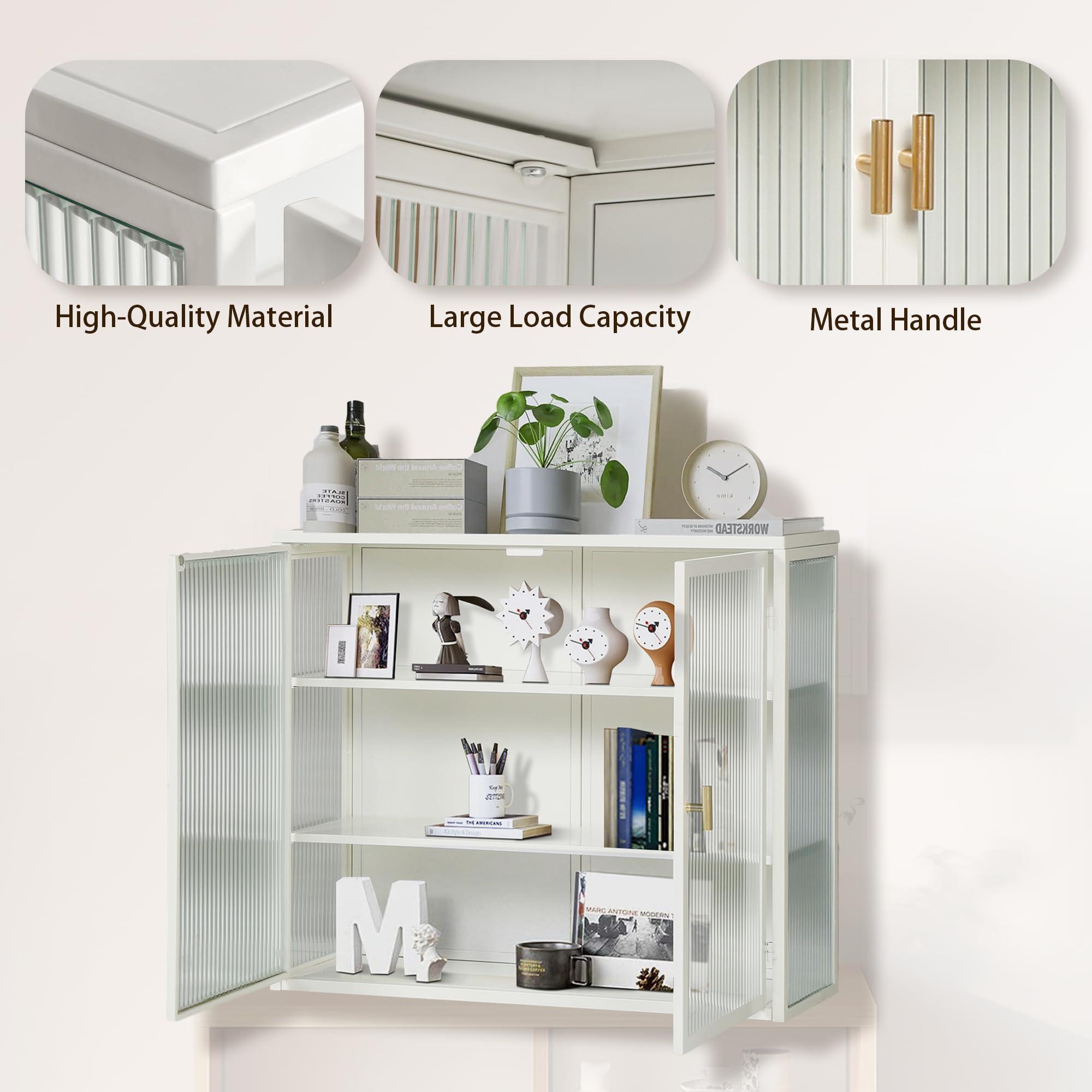 Produktbild von Moderner Zweitüriger Wandschrank Mit 60 Cm Großen Glastüren Mit