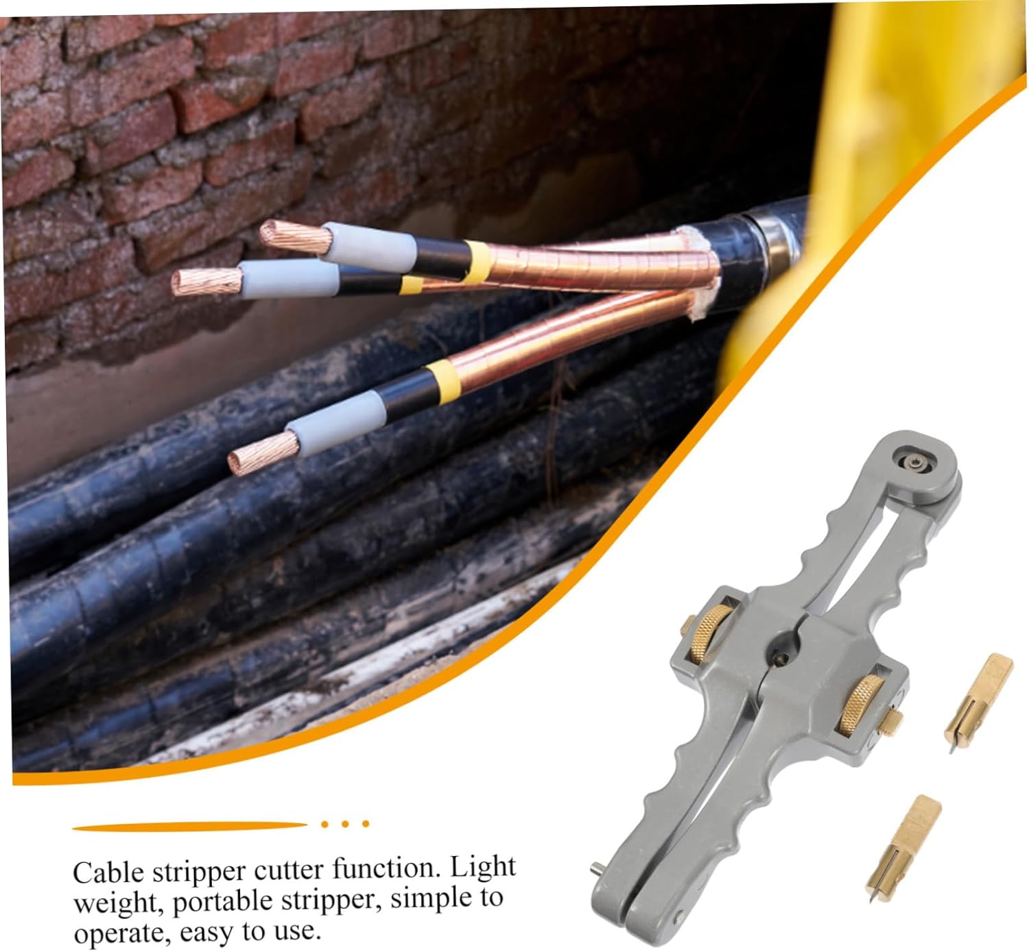 Hohopeti Adjustable Wire Stripper Tool Fiber Optic Cable Stripper Electrical Wire for Automotive Home Professional Use