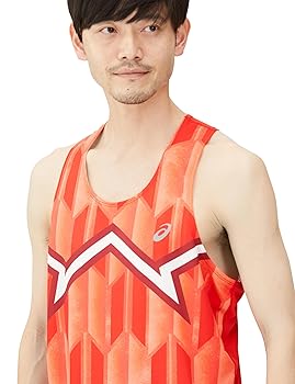 アシックス シングレット ランニングシャツ＆パンツセット サイズL ASICS アシックス ランニングウェア メンズ 海外サイズ asics