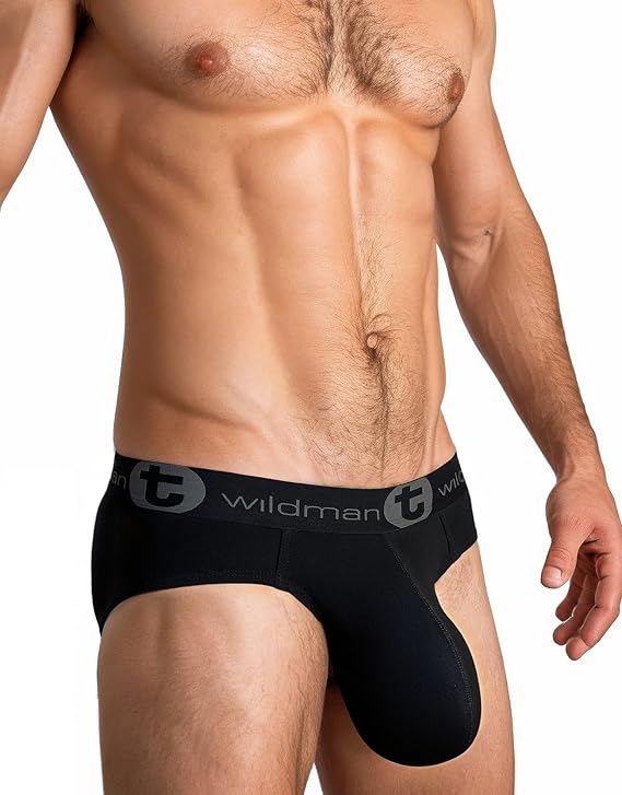 Wildmant Big Boy Pouch Cotton Brief Black