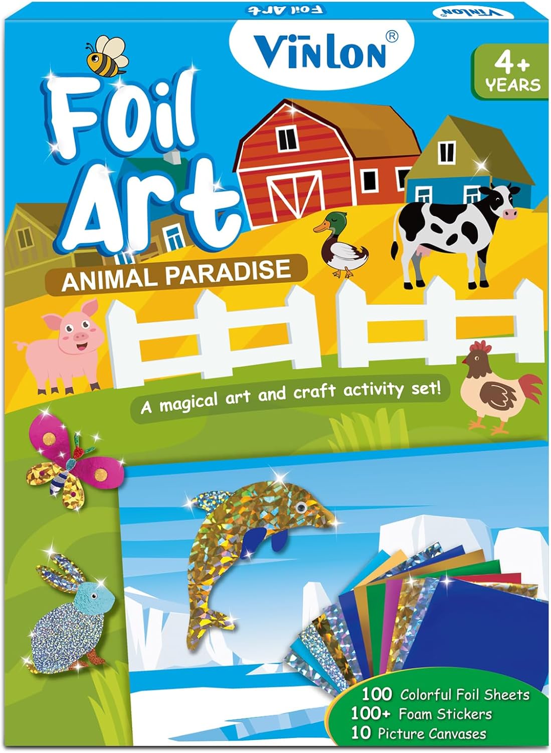 Animal Baby Toys and Foil Fun Arts and Crafts Kits for Boys Girls