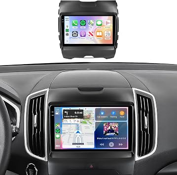 4G+128G Car Radio Stereo for Ford Edge 2016-2020, 9inch HD in-Cell Touch Screen/Android 15/Wireless CarPlay/Android Auto/GPS/WiFi/5.0Bluetooth/FM/RDS/SWC/AHD Backup Camera
