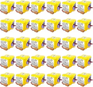 (30-Pack) BUCADU BR-2/3AGCT4A 6V 4400mAh Replacement Battery with Brown Plug for Panasonic FANUC A98L-0031-0025, CUSTOM-107, SHS749, ALIT0138, LIT0138, Non-Rechargeable