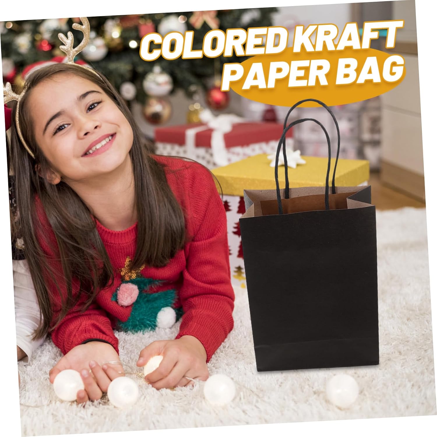 FOYTOKI Colorful Gift Bags Kraft Paper 24 Pcs with Handles