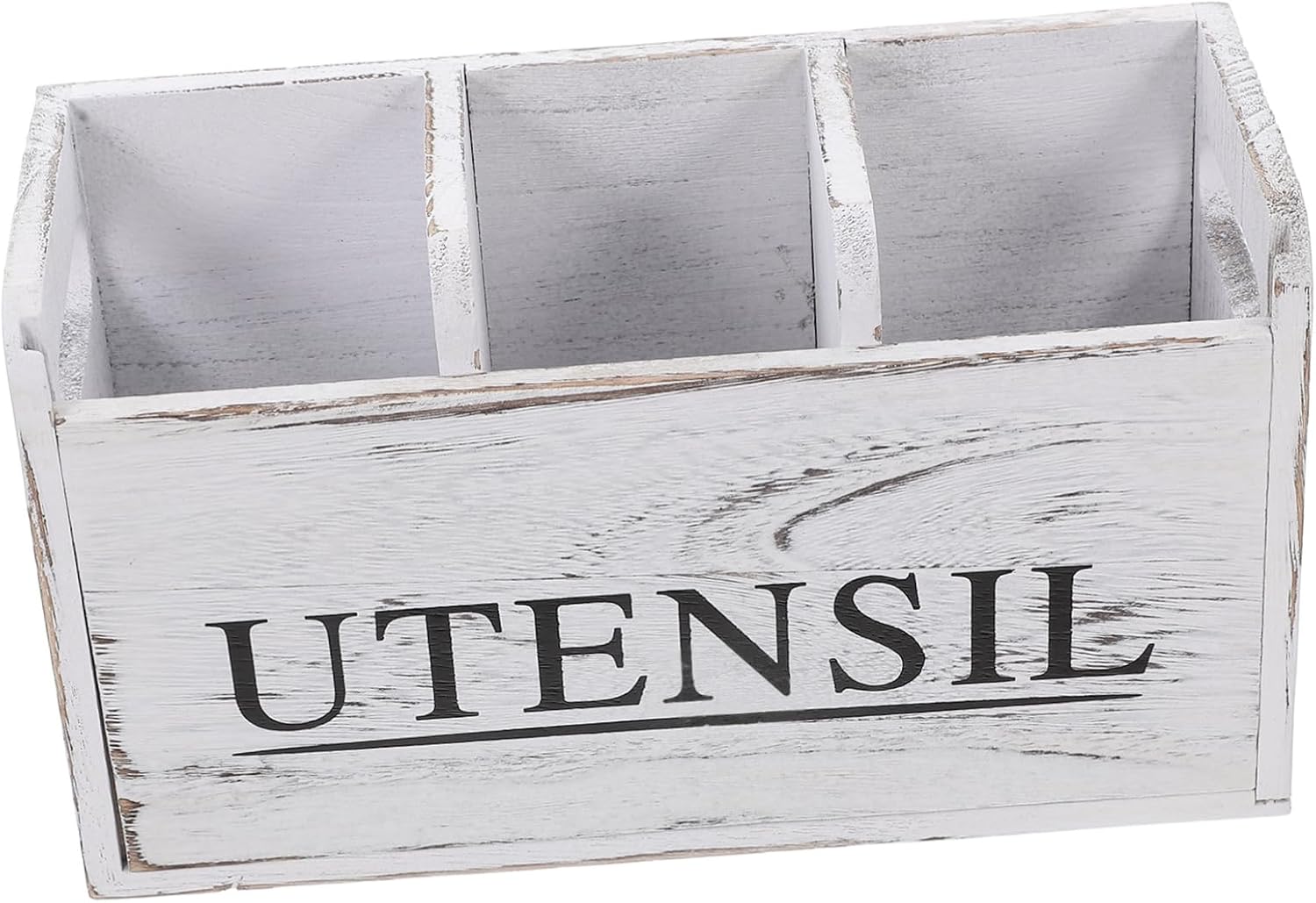 Wooden Kitchen Countertop Utensil Holder Utensil Organizer Cutlery Silverware Storage Farmhouse Style Organizer