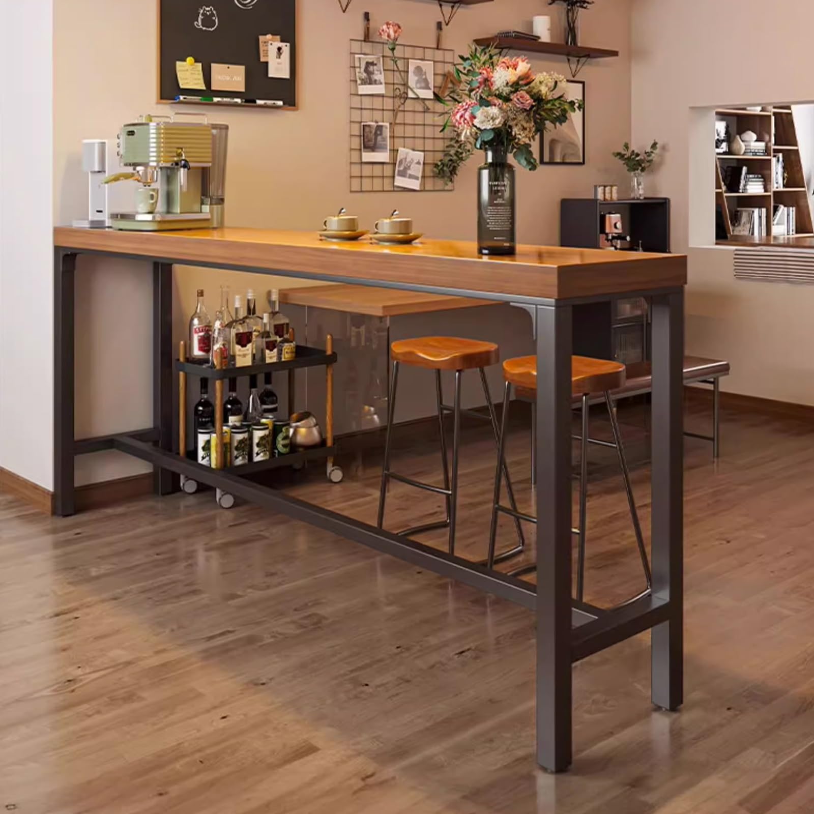 Amazon｜バーカウンター ハイテーブル カウンターテーブル バー  