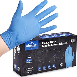 Disposable Nitrile Gloves 6 mil Blue Heavy Duty Disposable Gloves, Cooking Mechanic Gloves, Latex Free Powder Free