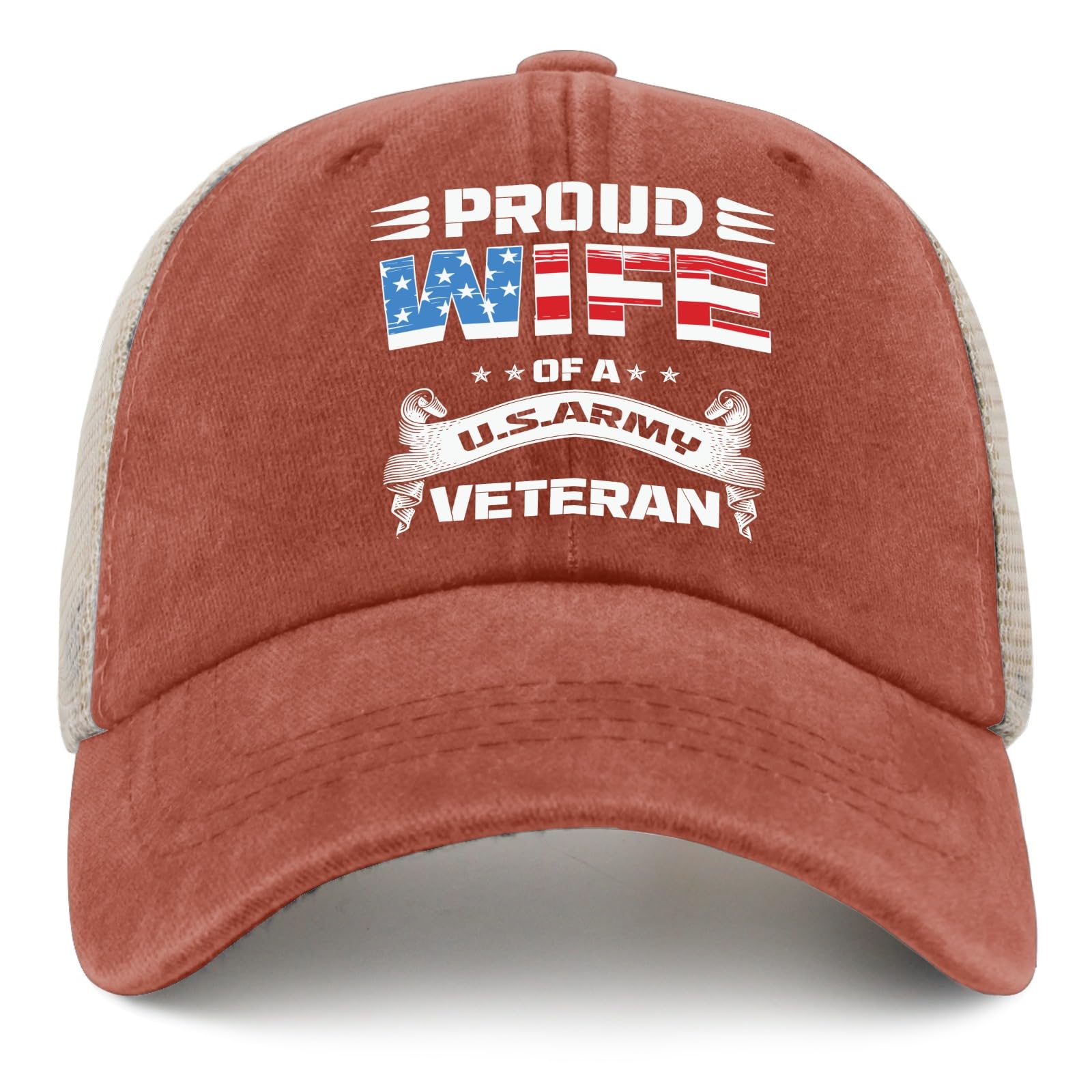 zhusear Proud Wife of A U.s.Army Veteran Golf Hat Women's Hat Saffron02 Hat for Women Gifts for Men Golf Cap