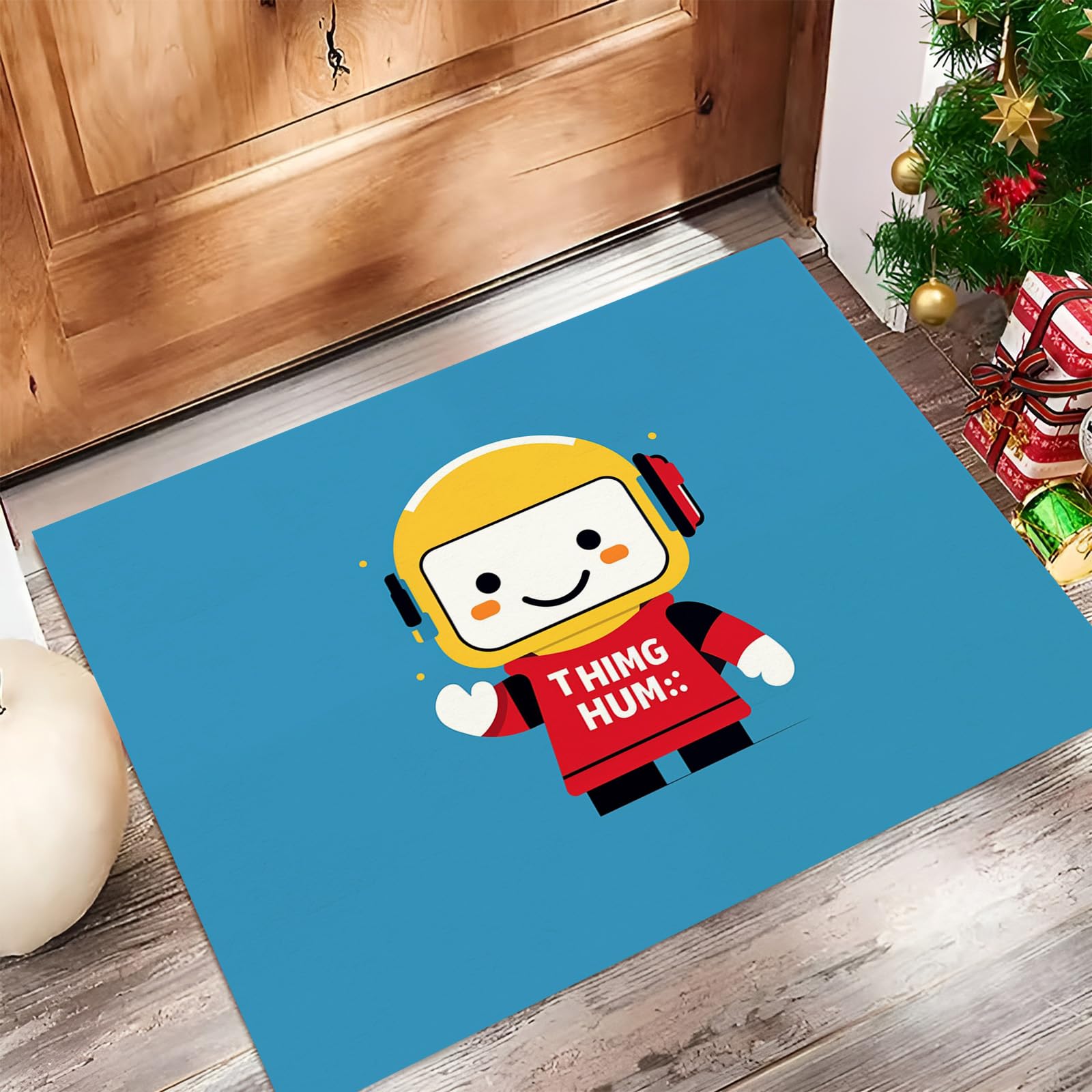 Tapis d'entrée antidérapant et absorbant lavable pour couloir