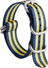 [BINLUN] Watch Band Thick G10 Premium Nylon Strap Multicolor Watch Strap Replacement Watch Band for Men and Women 18mm 19mm 20mm 21mm 22mm 23mm 24mm, 21 mm