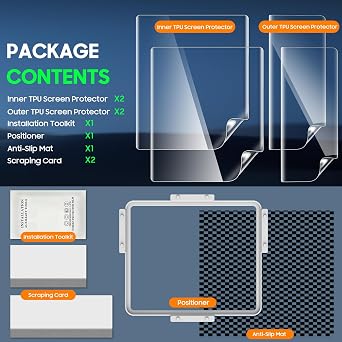 Vizvera for Samsung Fold 5/4 Screen Protector, [2 +2 Pcs Inside and Front Screen Protector] With Accessories, Flexible Film HD Transparent High Clear Bubble Free for z Fold 5/4 -Clear