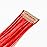 SWACC 12 Pcs Straight One Color Party Highlights Clip on in Hair Extensions Colored Hair Streak Synthetic Hairpieces (Red)