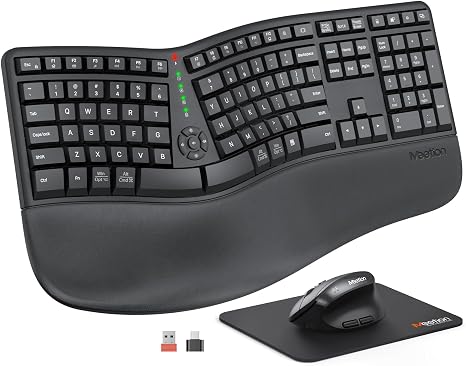 MEETION Split Keyboard and Vertical Mouse Set